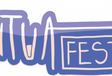 logo violet style néon écrit NantuaFest