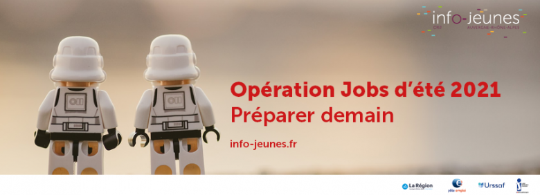 affiche opération jobs d'été 2021 réseau information jeunesse Auvergne-Rhône-Alpes
